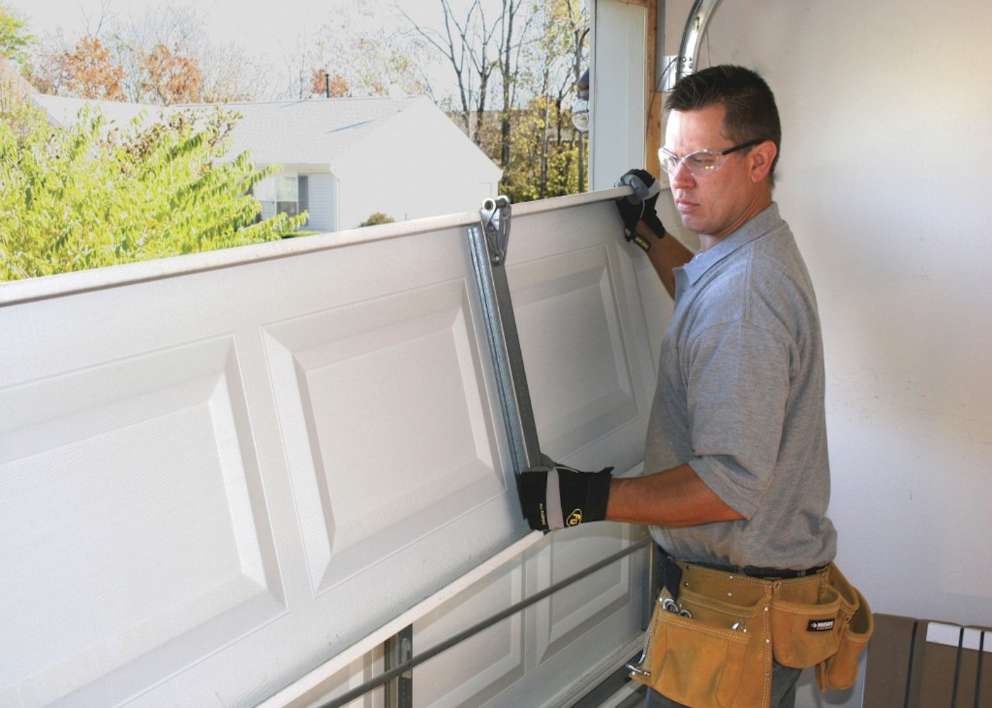 install garage door